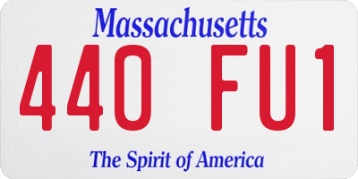 MA license plate 440FU1