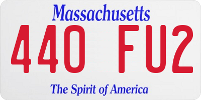 MA license plate 440FU2