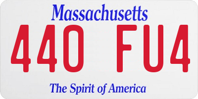MA license plate 440FU4