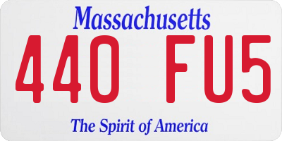 MA license plate 440FU5