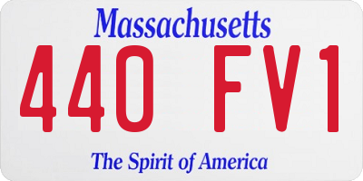 MA license plate 440FV1