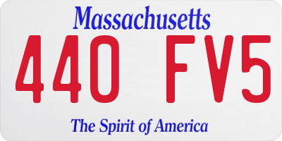 MA license plate 440FV5