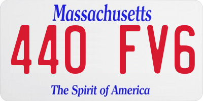 MA license plate 440FV6