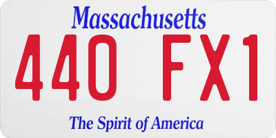 MA license plate 440FX1