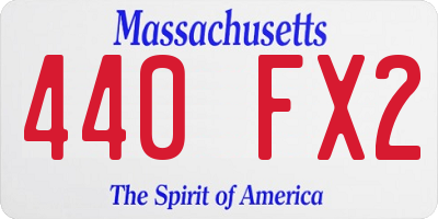 MA license plate 440FX2