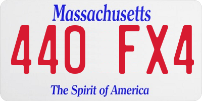 MA license plate 440FX4