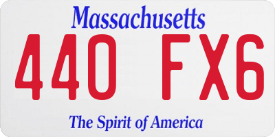 MA license plate 440FX6