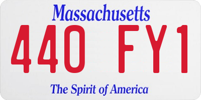 MA license plate 440FY1
