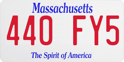 MA license plate 440FY5