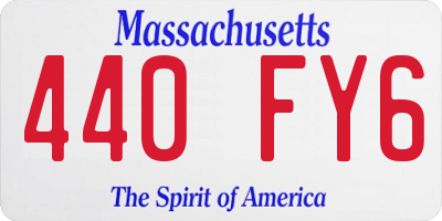 MA license plate 440FY6
