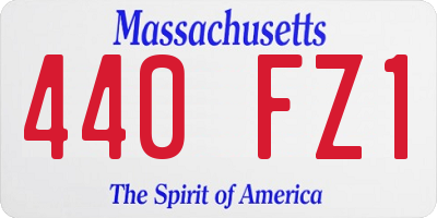 MA license plate 440FZ1