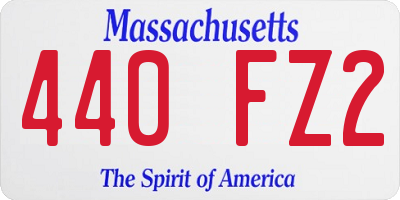 MA license plate 440FZ2