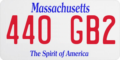 MA license plate 440GB2