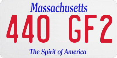 MA license plate 440GF2