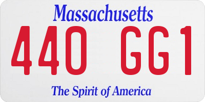 MA license plate 440GG1