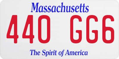 MA license plate 440GG6