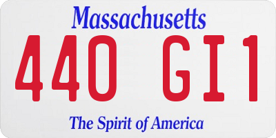 MA license plate 440GI1