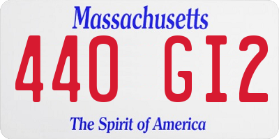 MA license plate 440GI2