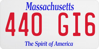 MA license plate 440GI6