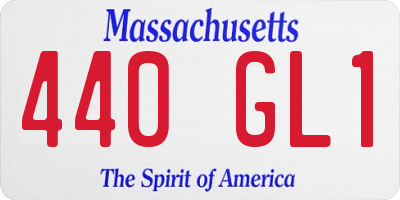 MA license plate 440GL1