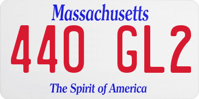 MA license plate 440GL2