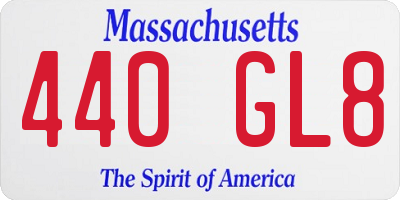 MA license plate 440GL8