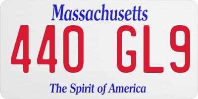 MA license plate 440GL9