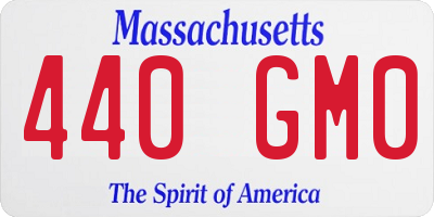 MA license plate 440GM0