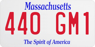 MA license plate 440GM1