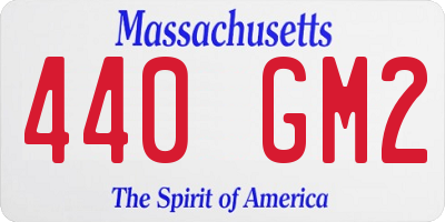 MA license plate 440GM2