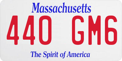 MA license plate 440GM6