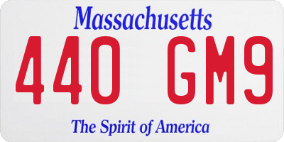 MA license plate 440GM9