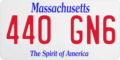 MA license plate 440GN6
