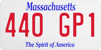 MA license plate 440GP1