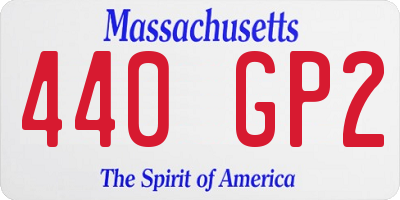 MA license plate 440GP2
