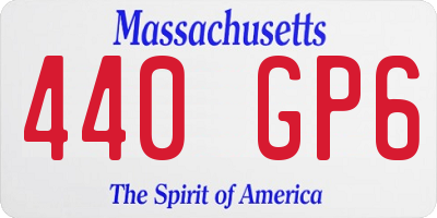 MA license plate 440GP6