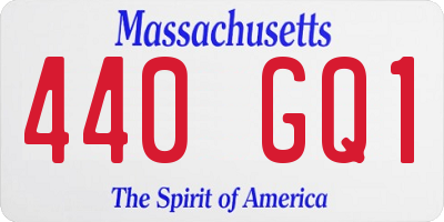 MA license plate 440GQ1