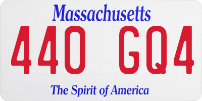 MA license plate 440GQ4