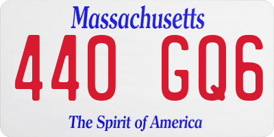 MA license plate 440GQ6