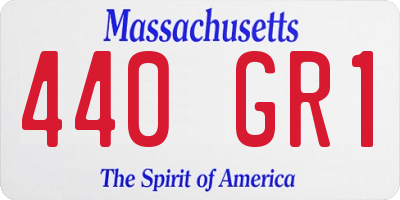 MA license plate 440GR1