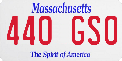 MA license plate 440GS0