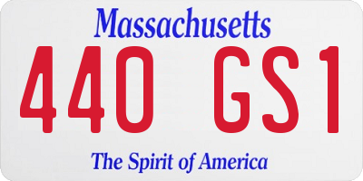 MA license plate 440GS1