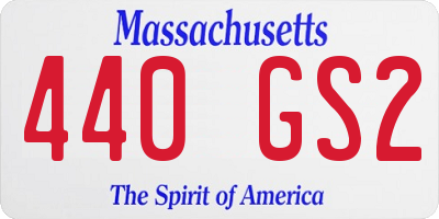 MA license plate 440GS2