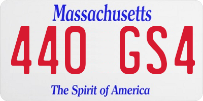 MA license plate 440GS4