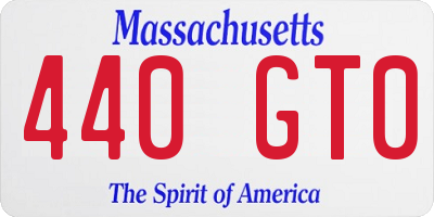 MA license plate 440GT0