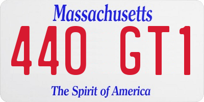 MA license plate 440GT1