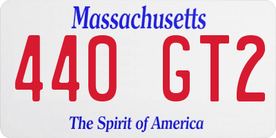 MA license plate 440GT2