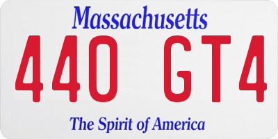 MA license plate 440GT4