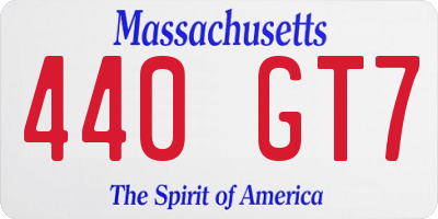 MA license plate 440GT7