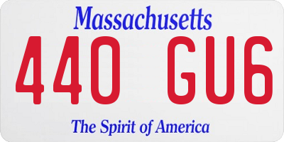 MA license plate 440GU6